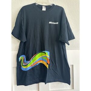 Vintage 2010 Microsoft Launch T-Shirt Men's XL Black